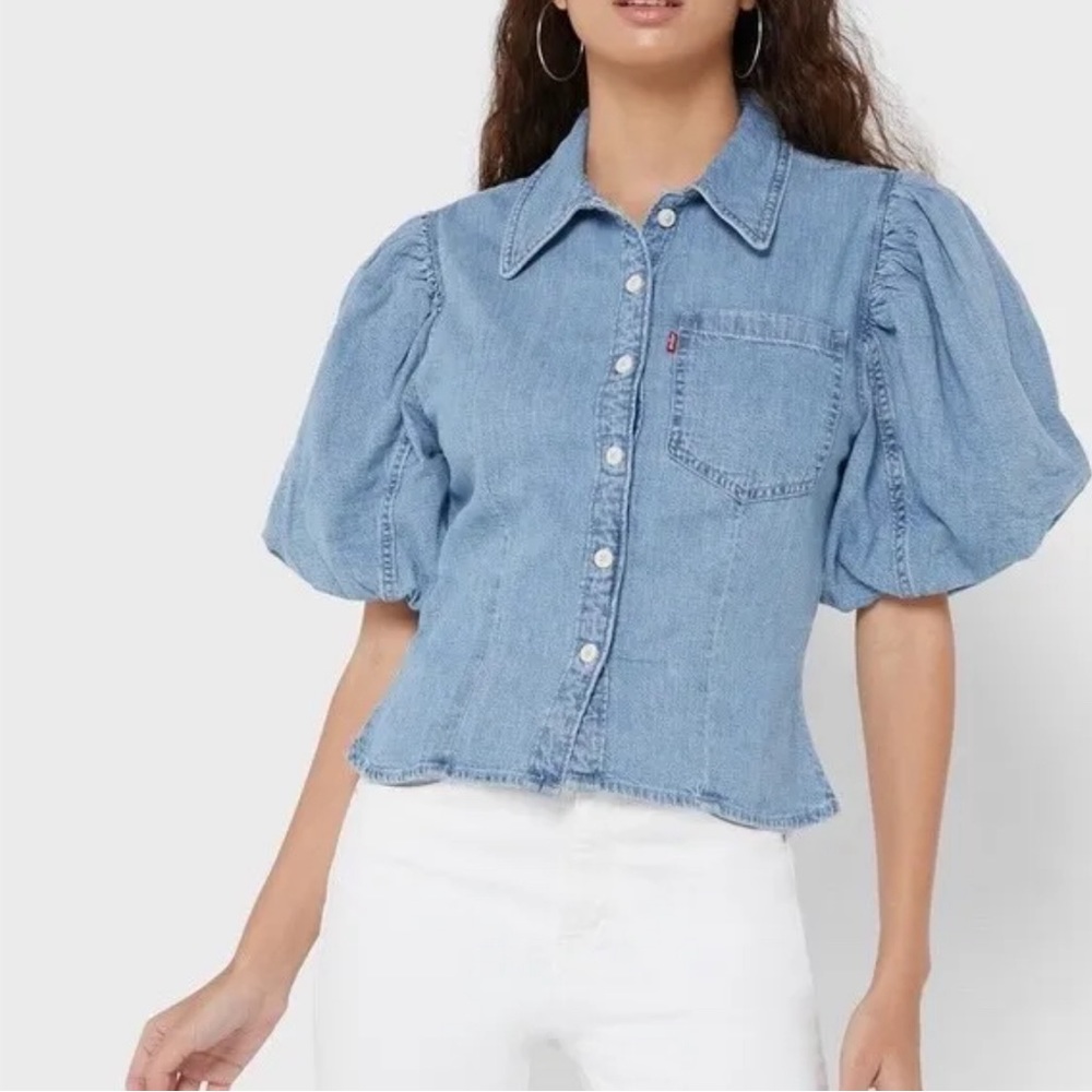 Denim bubble sleeve Top | Levi’s